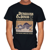 Dungeons and Dinos - Mens T-Shirts RIPT Apparel Small / Black