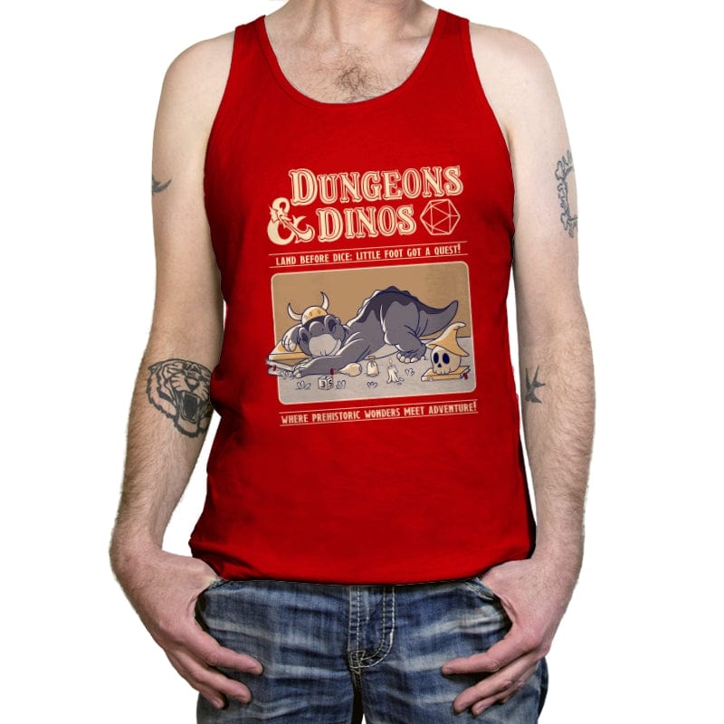 Dungeons and Dinos - Tanktop Tanktop RIPT Apparel X-Small / Red