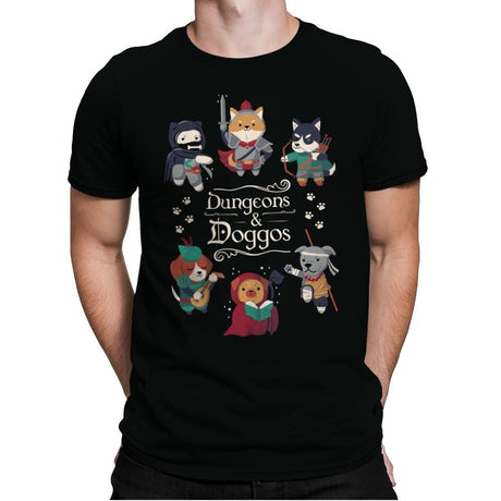 Dungeons and Doggos - Mens Premium T-Shirts RIPT Apparel Small / Black