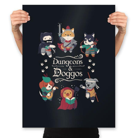 Dungeons and Doggos - Prints Posters RIPT Apparel 18x24 / Black