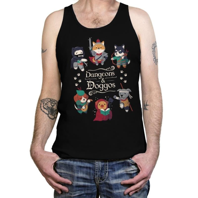Dungeons and Doggos - Tanktop Tanktop RIPT Apparel X-Small / Black
