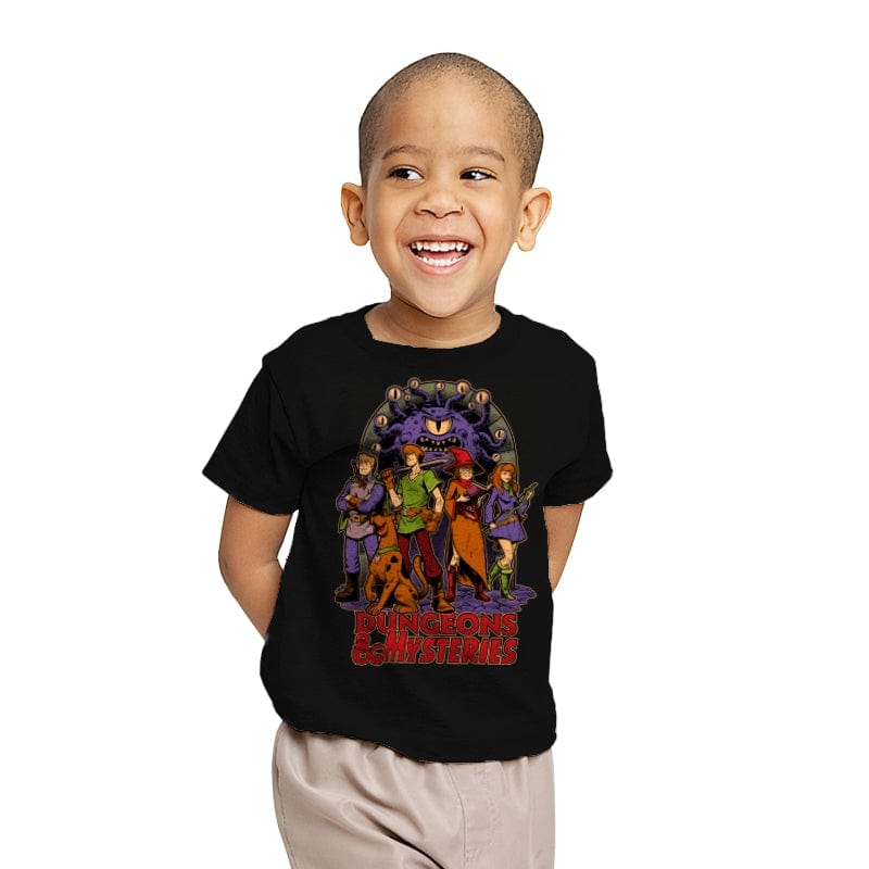 Dungeons and Mysteries - Youth T-Shirts RIPT Apparel X-small / Black
