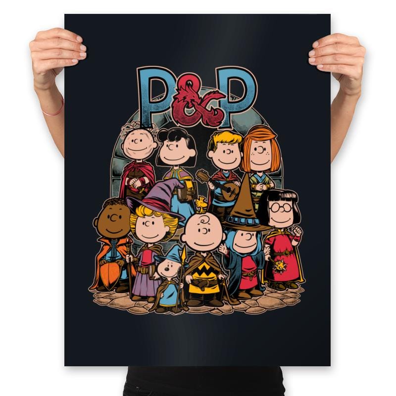 Dungeons and Peanuts - Prints Posters RIPT Apparel 18x24 / Black