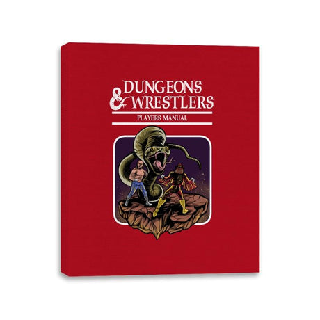 Dungeons and Wrestlers - Canvas Wraps Canvas Wraps RIPT Apparel 11x14 / Red