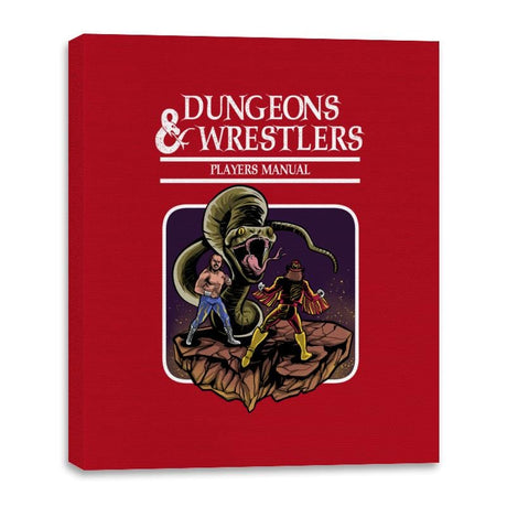 Dungeons and Wrestlers - Canvas Wraps Canvas Wraps RIPT Apparel 16x20 / Red