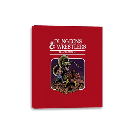 Dungeons and Wrestlers - Canvas Wraps Canvas Wraps RIPT Apparel 8x10 / Red