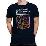 Dungeons and Wrestlers - Mens Premium T-Shirts RIPT Apparel Small / Midnight Navy