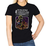 Dungeons and Wrestlers - Womens T-Shirts RIPT Apparel Small / Black