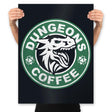 Dungeons Coffee - Prints Posters RIPT Apparel 18x24 / Black