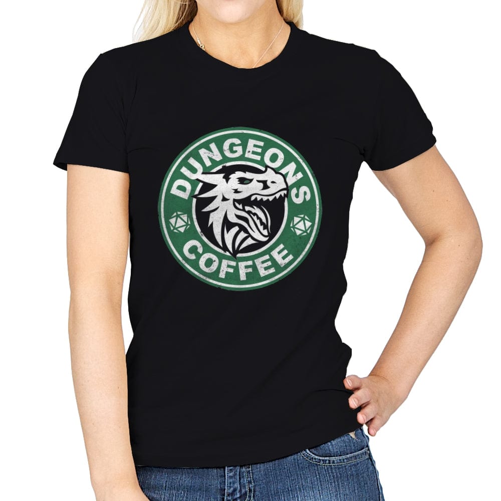 Dungeons Coffee - Womens T-Shirts RIPT Apparel Small / Black