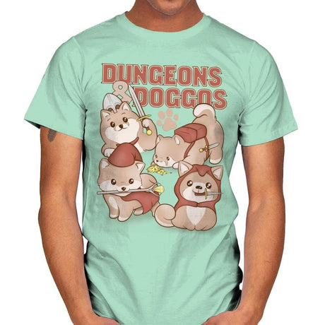 Dungeons & Doggos - Mens T-Shirts RIPT Apparel Small / Mint Green