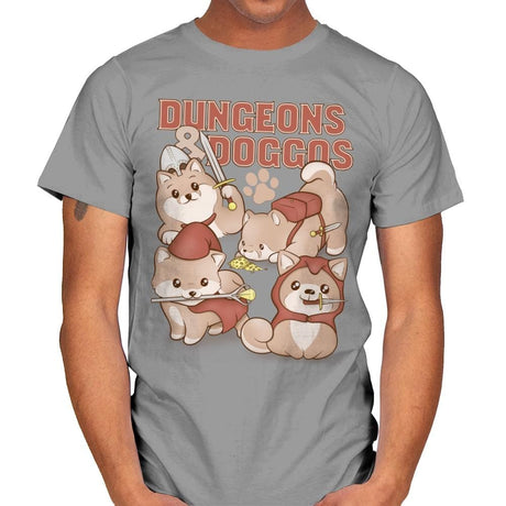 Dungeons & Doggos - Mens T-Shirts RIPT Apparel Small / Sport Grey