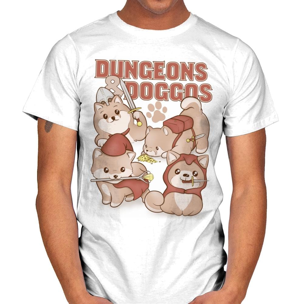 Dungeons & Doggos - Mens T-Shirts RIPT Apparel Small / White