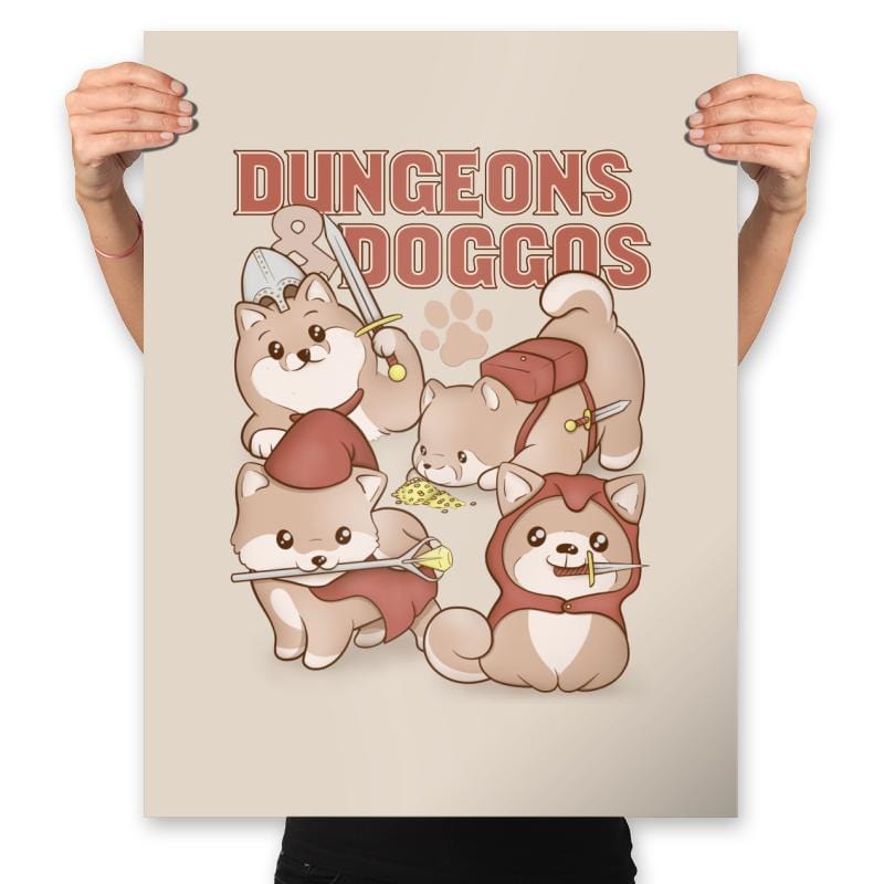 Dungeons & Doggos - Prints Posters RIPT Apparel 18x24 / Natural