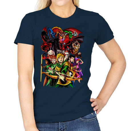 Dungeons & Dragons - Womens T-Shirts RIPT Apparel Small / Navy