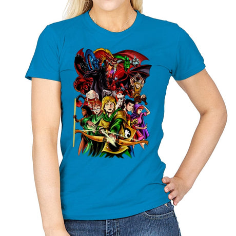 Dungeons & Dragons - Womens T-Shirts RIPT Apparel Small / Sapphire