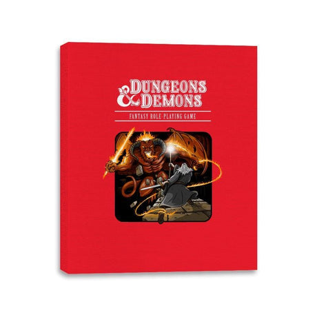 Dungeons & Dwarves - Canvas Wraps Canvas Wraps RIPT Apparel 11x14 / Red