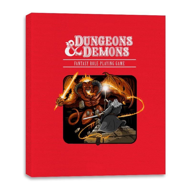 Dungeons & Dwarves - Canvas Wraps Canvas Wraps RIPT Apparel 16x20 / Red