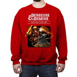 Dungeons & Dwarves - Crew Neck Sweatshirt Crew Neck Sweatshirt RIPT Apparel Small / Red