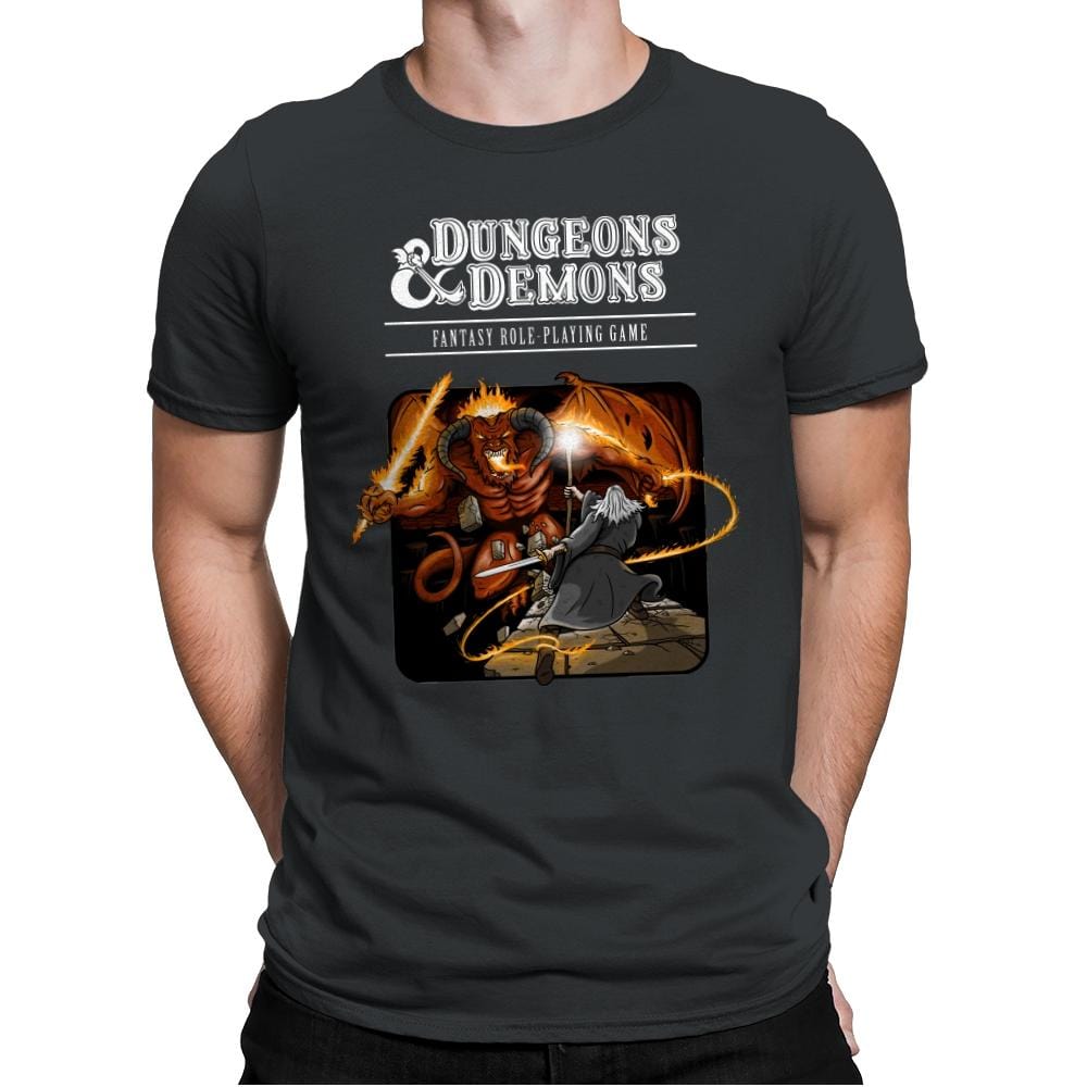 Dungeons & Dwarves - Mens Premium T-Shirts RIPT Apparel Small / Heavy Metal