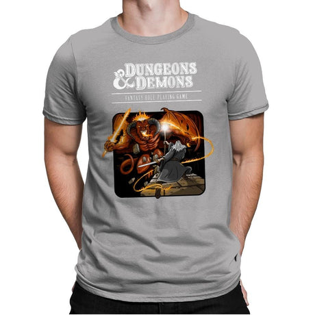 Dungeons & Dwarves - Mens Premium T-Shirts RIPT Apparel Small / Light Grey