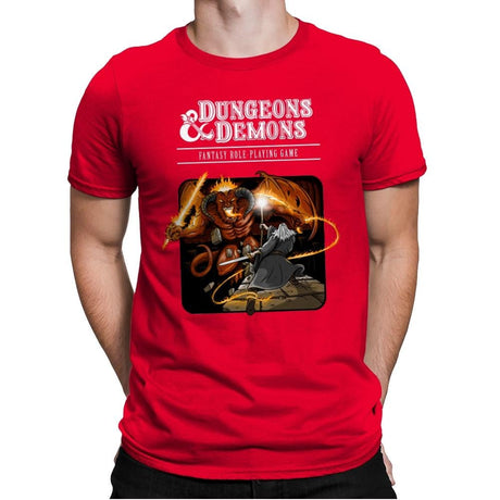 Dungeons & Dwarves - Mens Premium T-Shirts RIPT Apparel Small / Red