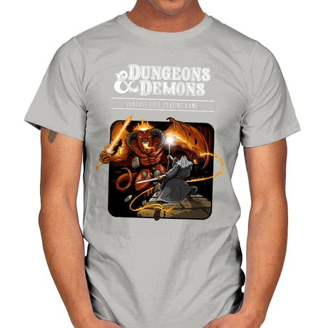 Dungeons & Dwarves - Mens T-Shirts RIPT Apparel Small / Ice Grey