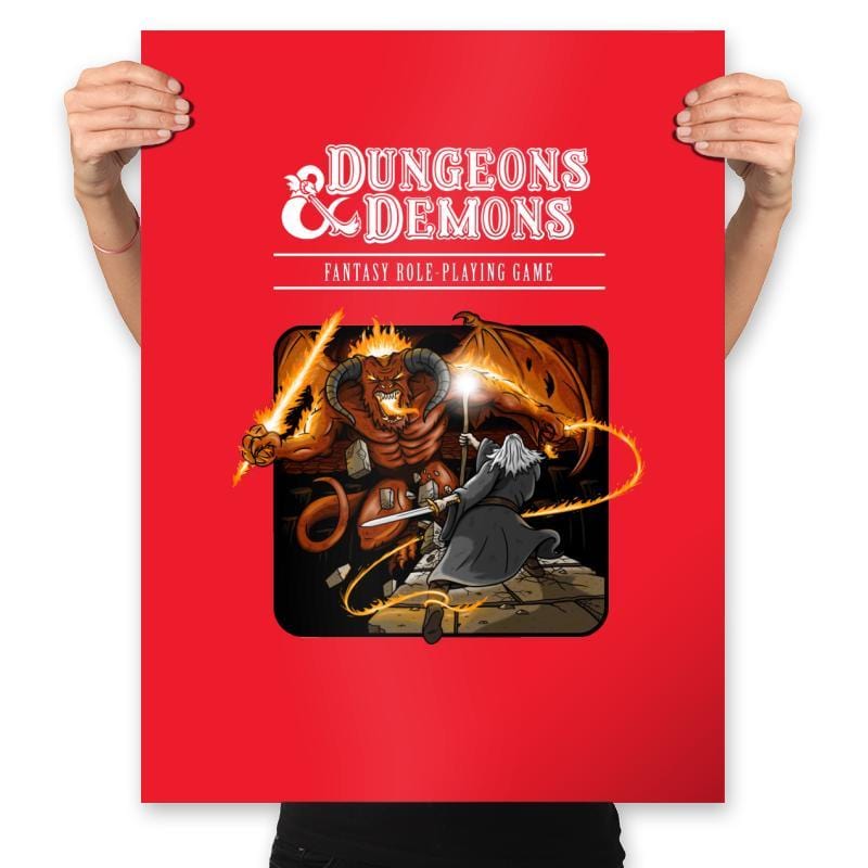 Dungeons & Dwarves - Prints Posters RIPT Apparel 18x24 / Red