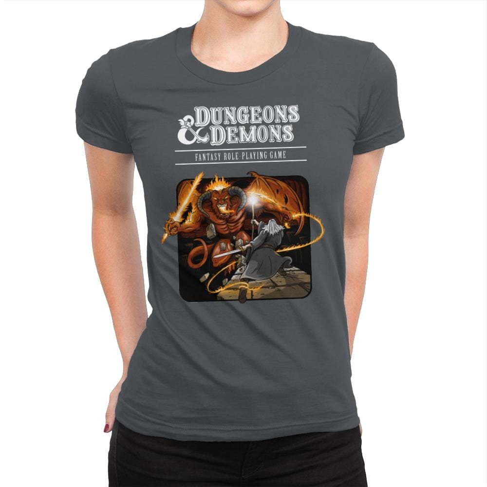 Dungeons & Dwarves - Womens Premium T-Shirts RIPT Apparel Small / Heavy Metal