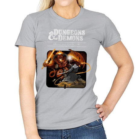 Dungeons & Dwarves - Womens T-Shirts RIPT Apparel Small / Sport Grey