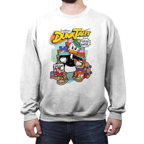 Dunktales Don - Crew Neck Sweatshirt Crew Neck Sweatshirt RIPT Apparel Small / White