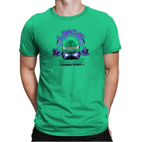 E. Nigma's Trivia Night Exclusive - Mens Premium T-Shirts RIPT Apparel Small / Kelly Green