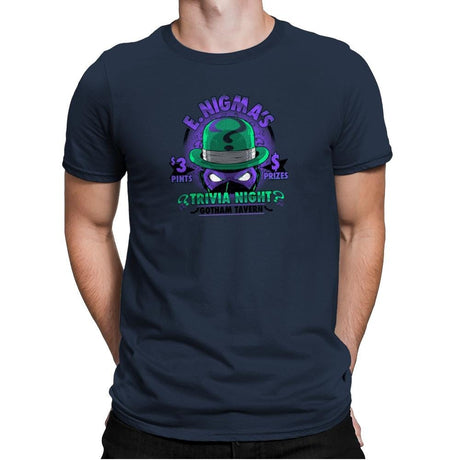 E. Nigma's Trivia Night Exclusive - Mens Premium T-Shirts RIPT Apparel Small / Midnight Navy