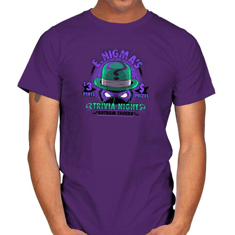 E. Nigma's Trivia Night Exclusive - Mens T-Shirts RIPT Apparel Small / Purple