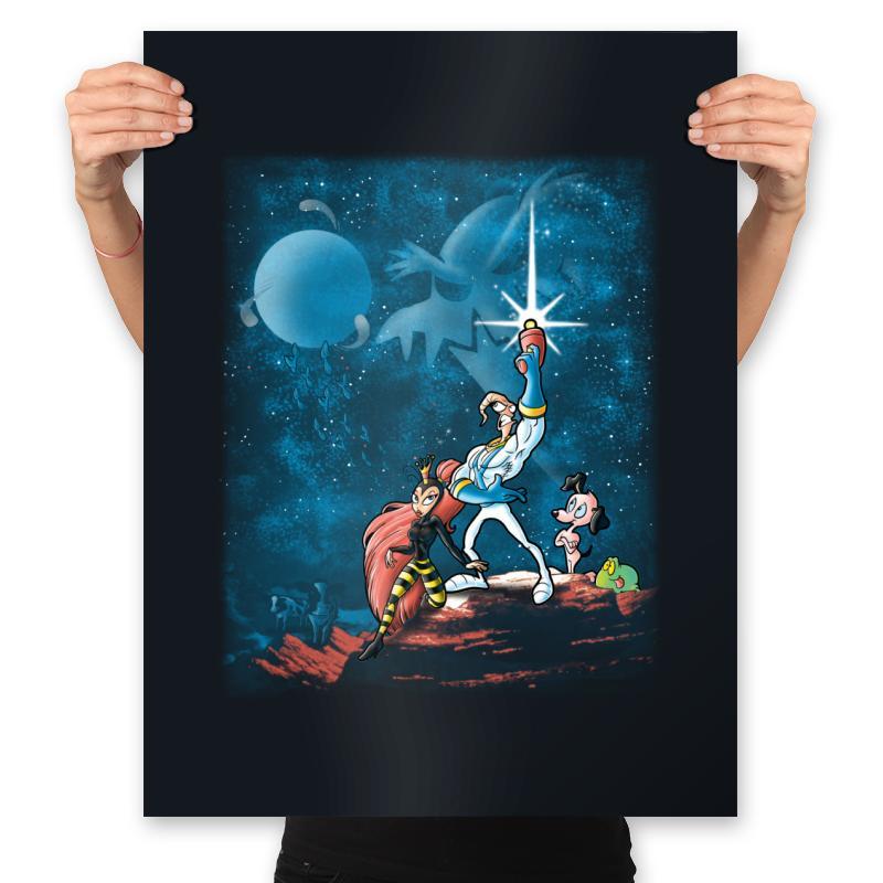 Earthworm Wars - Prints Posters RIPT Apparel 18x24 / Black