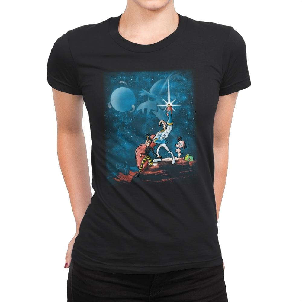Earthworm Wars - Womens Premium T-Shirts RIPT Apparel Small / Black