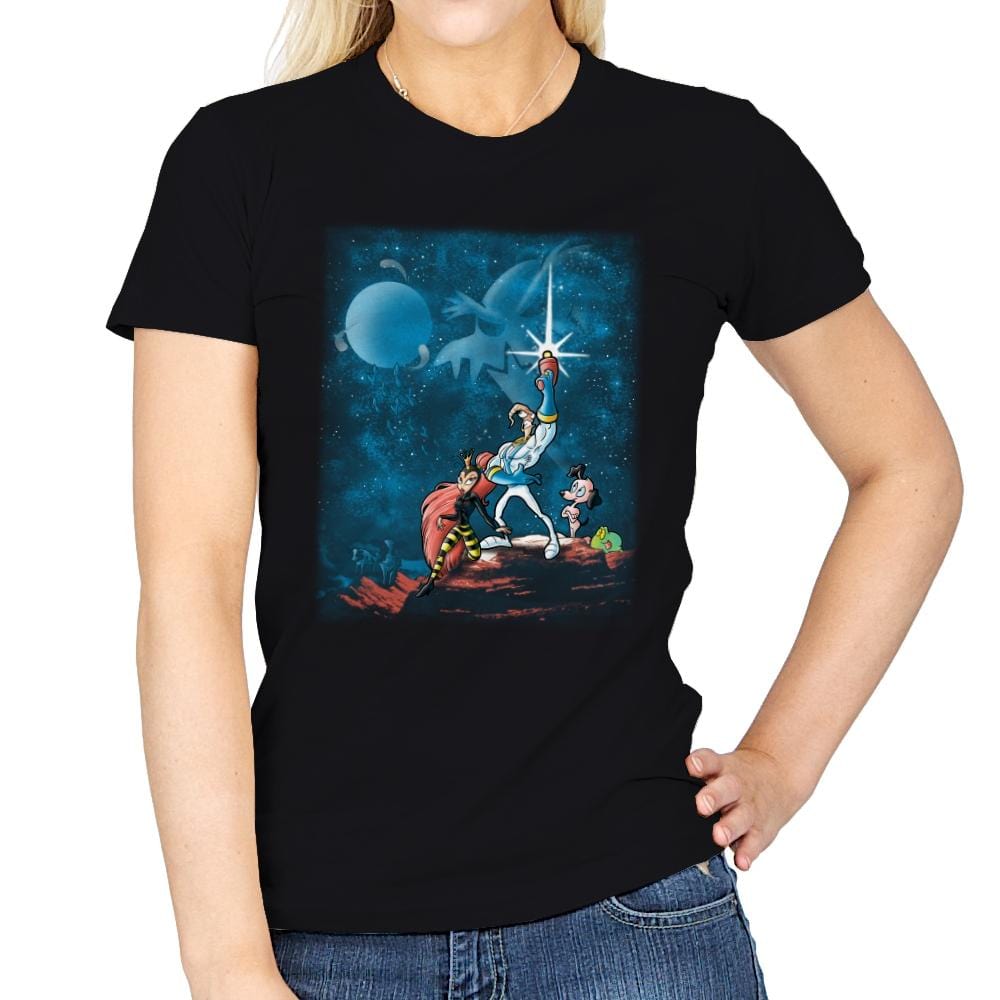 Earthworm Wars - Womens T-Shirts RIPT Apparel Small / Black