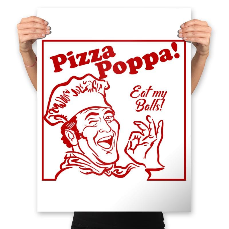 Eat my Pizza Balls - Prints Posters RIPT Apparel 18x24 / White