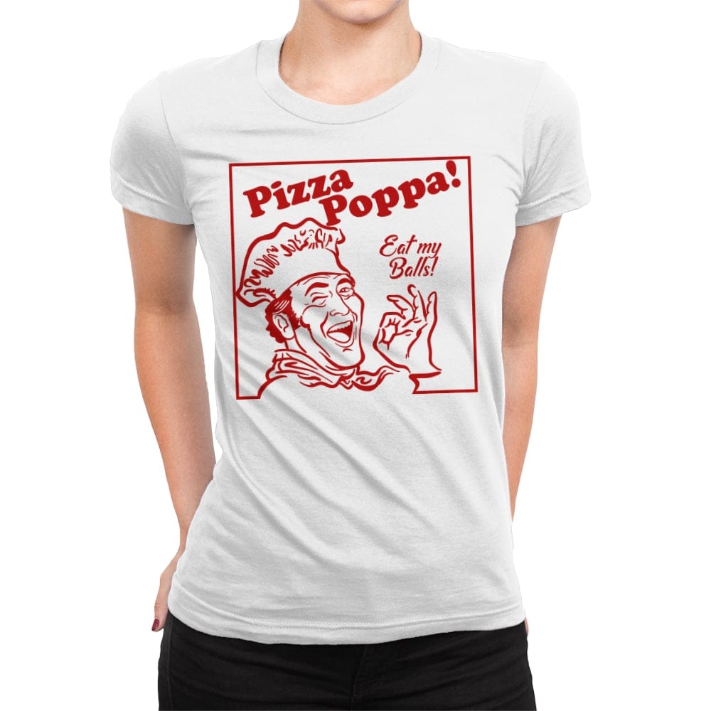 Eat my Pizza Balls - Womens Premium T-Shirts RIPT Apparel Small / White
