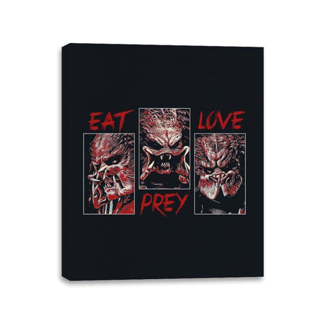 Eat, Prey, Love - Best Seller - Canvas Wraps Canvas Wraps RIPT Apparel 11x14 / Black