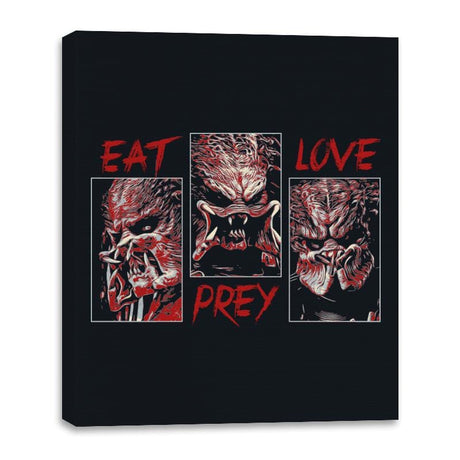 Eat, Prey, Love - Best Seller - Canvas Wraps Canvas Wraps RIPT Apparel 16x20 / Black