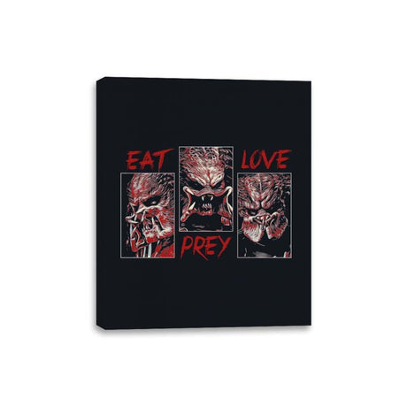 Eat, Prey, Love - Best Seller - Canvas Wraps Canvas Wraps RIPT Apparel 8x10 / Black