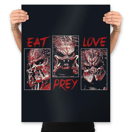 Eat, Prey, Love - Best Seller - Prints Posters RIPT Apparel 18x24 / Black