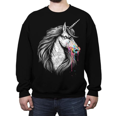 Eat Rainbows - Crew Neck Sweatshirt Crew Neck Sweatshirt RIPT Apparel Small / Black