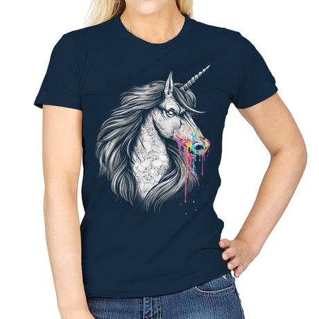 Eat Rainbows - Womens T-Shirts RIPT Apparel Small / Navy