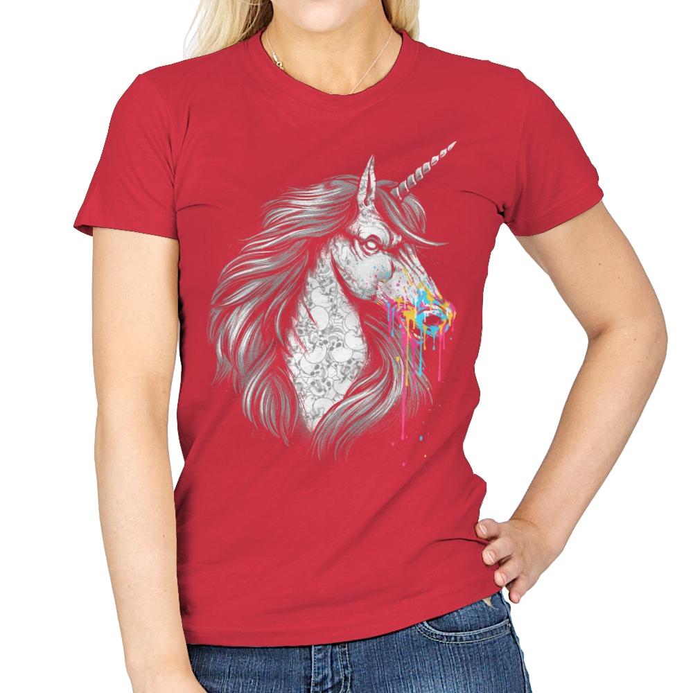 Eat Rainbows - Womens T-Shirts RIPT Apparel Small / Red