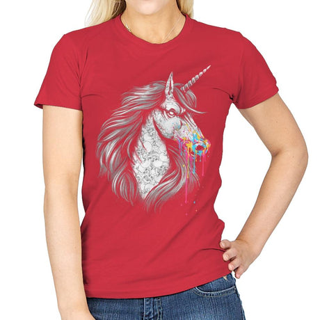 Eat Rainbows - Womens T-Shirts RIPT Apparel Small / Red