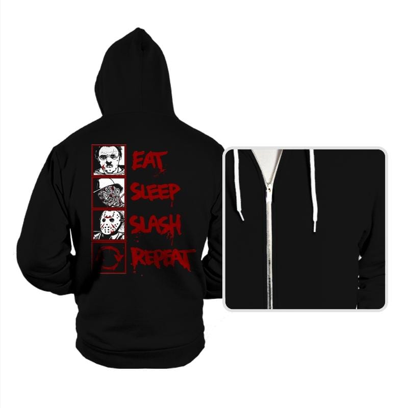 Eat, Sleep, Slash... - Hoodies Hoodies RIPT Apparel Small / Black