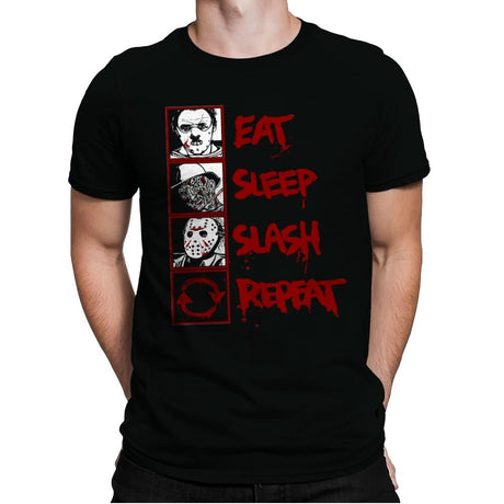 Eat, Sleep, Slash... - Mens Premium T-Shirts RIPT Apparel Small / Black