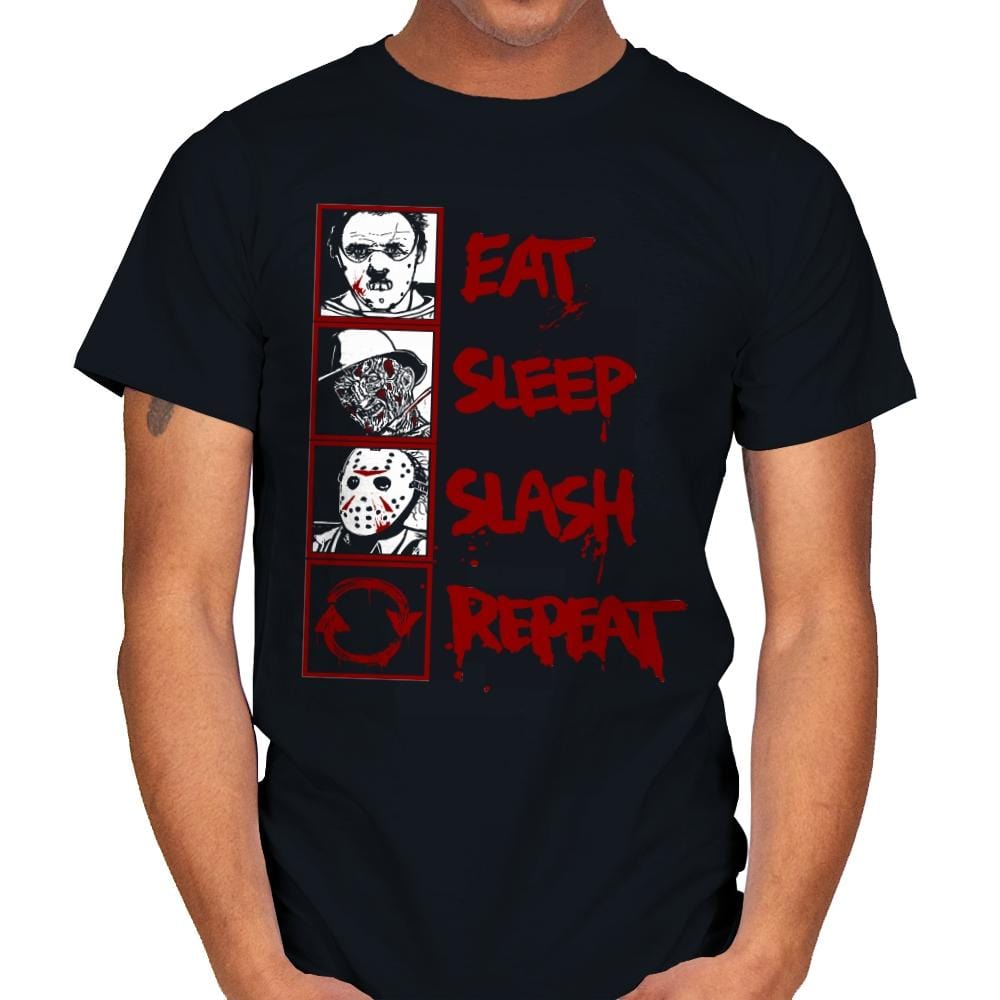 Eat, Sleep, Slash... - Mens T-Shirts RIPT Apparel Small / Black